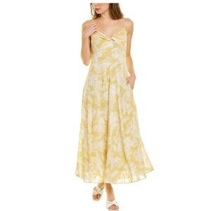 Vince. Twist Knot Floral Maxi Dress Yellow S‎